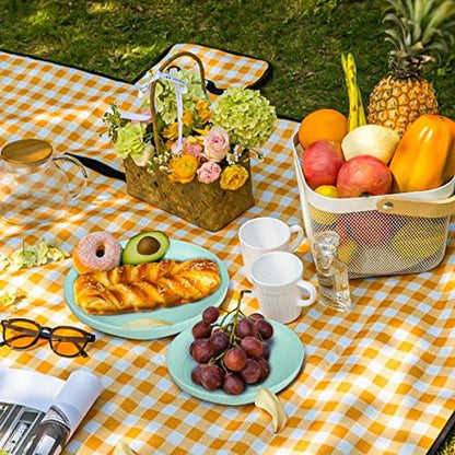 Supernal 32Piece Wheat Straw Dinnerware Set, Unbreakable Dishes Set for 8