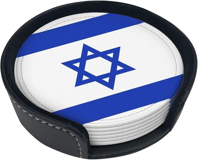 Israel Flag Coasters for Drinks