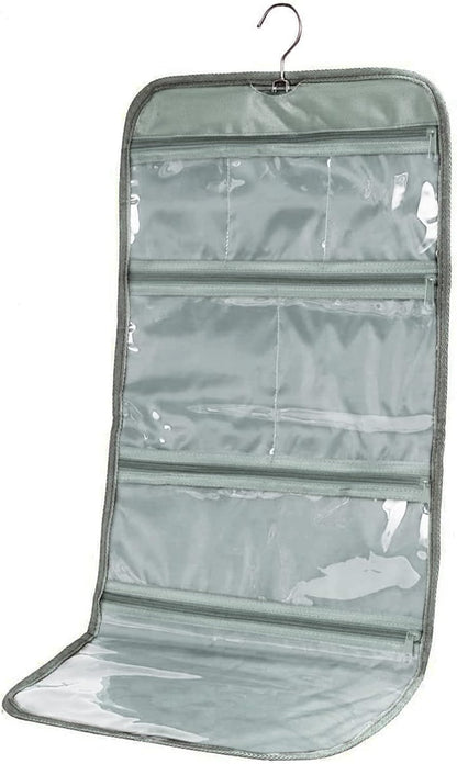 Foldable Clear Hanging Travel Toiletry Bag Cosmetic Organiser Storage