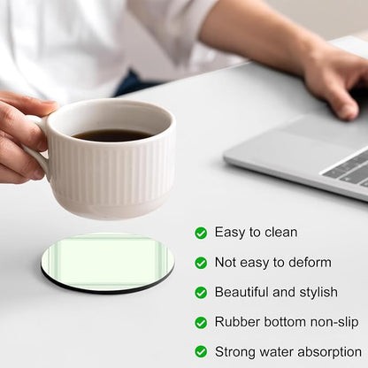Sage Green Coasters Set of 6 Absorbent Coasters