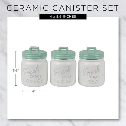 DII Kitchen Accessories Collection Ceramics, Cookie Jar, Aqua