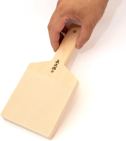 Japanese Traditional Grater for Wasabi and Ginger with Minoyaki Plate Made in Japan (Single item, Grater Extra large size)