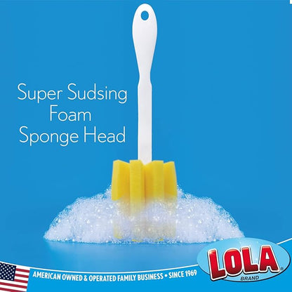 LOLA Glass & Jar Sponge Brush, Star Shaped, Foam Material, Dishwasher Safe, Non-Scratch, Perfect for Glasses, Mugs, Bottles. 1 Pack