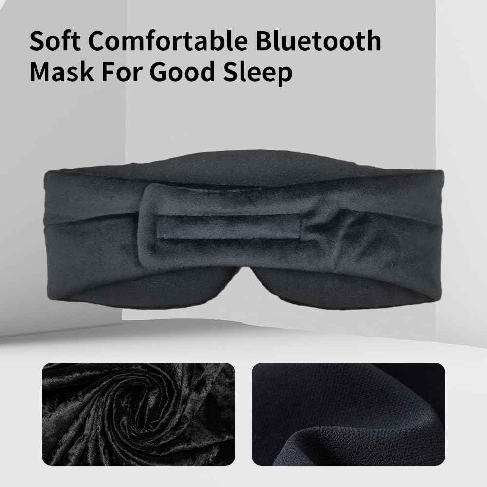 Joythink Sleep Headphones Sleep Mask Kids Children Wireless Music Eye Mask Sleeping Headphones Headband for Side Sleepers Silk Sleep Mask with Wireless Headphones Ultra-Thin Stereo Speakers