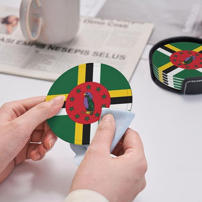 Dominica Flag Coasters for Drinks