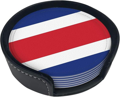 6 Pack Costa Rica Leather Coaster