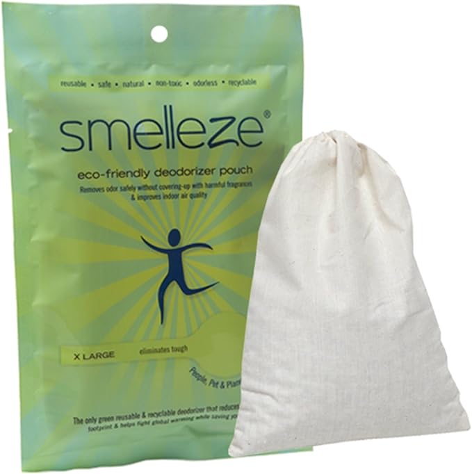 SMELLEZE Reusable Book Smell Removal Deodorizer Pouch: Rids Odor Without Chemicals in 12 Books/Time