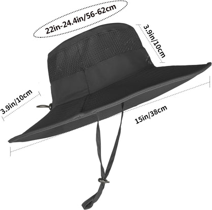 Sun Hats for Men Women Fishing Hat UPF 50+ Breathable Wide Brim Summer UV Protection Hat