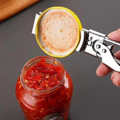 Adjustable Multifunctional Stainless Steel Can Opener, 2026 New Stainless Steel Can Opener Bottle Jar Lid Gripper Household Kitchen Tool, Manual Jar Bottle Opener Kitchen Accessories (2 Pcs)