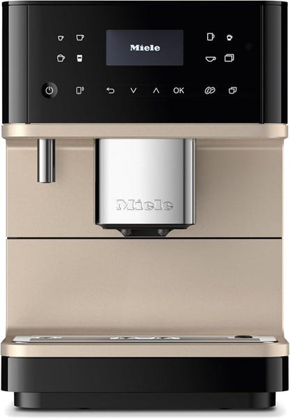 Miele CM 6360 MilkPerfection Automatic Coffee Machine - OneTouch for Two, AromaticSystem, 8 individual profiles, DoubleShot, WiFi-compatible, LED lighting, in Obsidian Black CleanSteel Metallic