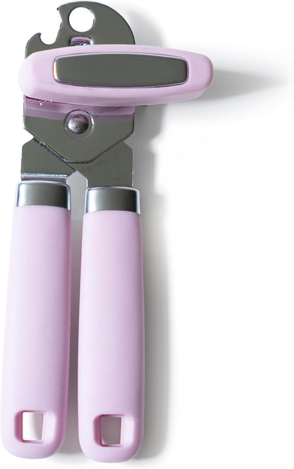 Professional Grade Handheld Manual Multifunction Can Opener & Bottle Opener With Magnet Heavy Duty and Smooth Handle With Comfortable Grip - Pink - EEF Group