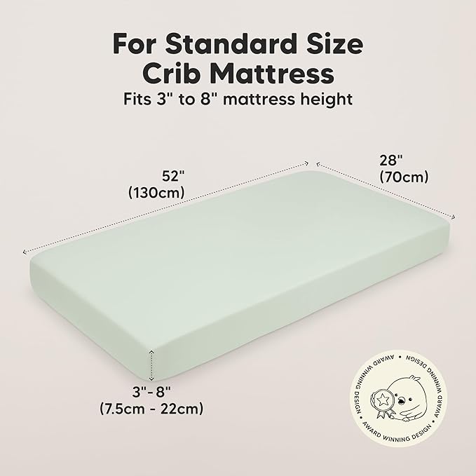 KeaBabies 2-Pack Baby Crib Sheets for Boys, Girls - 52x28 Viscose Derived from Bamboo Toddler Bed Sheets Neutral, Fitted Crib Mattress Cover for Standard Baby Bedding, Soft & Cozy (Wildflowers)
