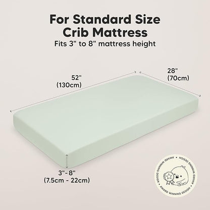 KeaBabies 2-Pack Baby Crib Sheets for Boys, Girls - 52x28 Viscose Derived from Bamboo Toddler Bed Sheets Neutral, Fitted Crib Mattress Cover for Standard Baby Bedding, Soft & Cozy (Wildflowers)