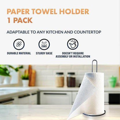 Newhouse Paper Towel Holder NHPTH-001-1PK, Dining Table, Kitchen Table or Countertop Paper Towel Holder, Great Apartment Essential, Home and Kitchen Décor