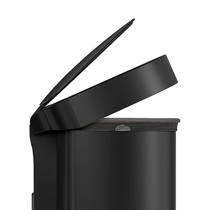 simplehuman 45L semi-Round Sensor can, Matte Black Steel