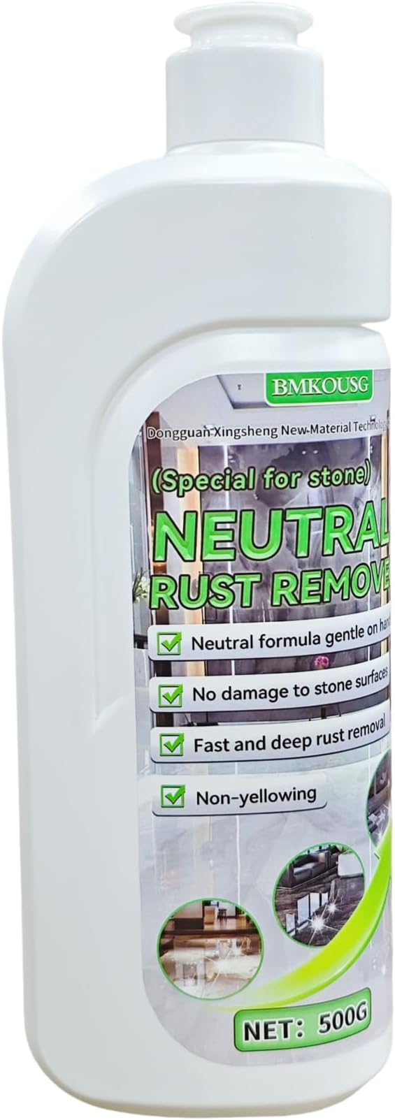 500ml Rust Stain Remover Neutral Metal Cleaner Marble Rust Remover - Powerful and Effective in Removing Rust and Stains From Marble, Granite, Tile, and Metal