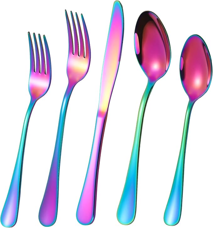 Rainbow Silverware Flatware Set