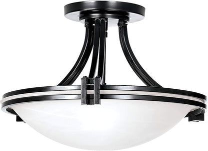 Possini Euro Design Deco Modern Close to Ceiling Light Semi Flush Mount Fixture 16" Wide Oil Rubbed Bronze Brown Marbleized Glass Bowl Shade Bedroom Hallway Living Room Dining Room Bathroom Kitchen
