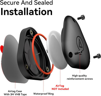 for Airtag Holder with 3M Adhesive Sticker,air Tags-4 Pack Apple Holder,IPX8 Waterproof, for Apple air Tags case,GPS Tracking Devices for Cars Hidden for Luggage Bike Camera Hidden Mount