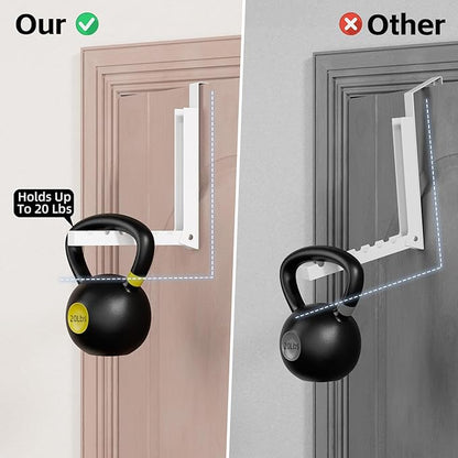 2 Pack Over The Door Hangers, Folding Over The Door Drying Rack for Laundry, Over The Door Clothes Hanger, Door Hanger for Clothing, Over The Door Hooks, Small Space Clothes Drying Rack,Portable,White