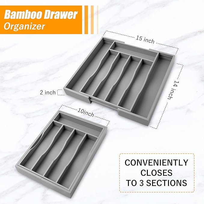 Kitchen Silverware Drawer Organizer and Storage Best Grandpa Grandfather Elder Men Father Day Grandparents Great Papaw Peepaw Grampy Pawpaw Granddad Happy Birthday Christmas Xmas Unique Cool Gifts