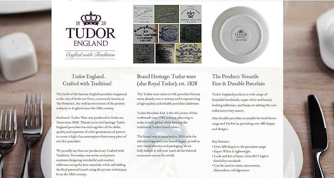 Tudor Royal 12-Piece Round Porcelain Dinnerware Set, Service for 4, Botanical Design, Summer Flowers, Plates Bowls Dishes, Glossy, Premium Quality Dish Set, Unique Pattern