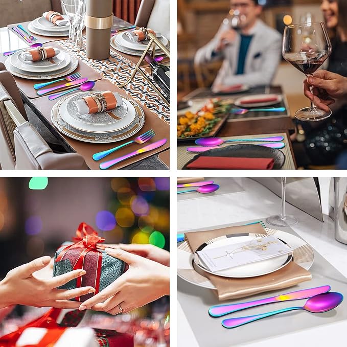 Rainbow Silverware Flatware Set