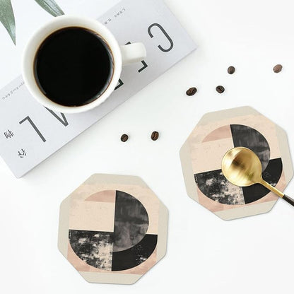 Minimal Abstract Shapes Print Coasters