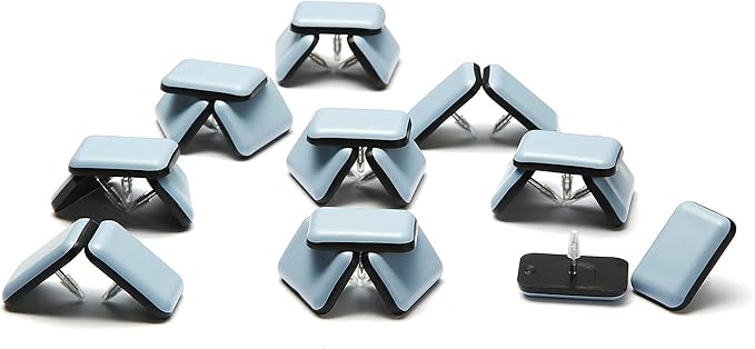 Furniture Sliders-Furnigear (Teflon) Nail in Chair Glides for Carpet and Hardwood Floor - Move Your Furniture Easily & Safely - Best Floor Protector (1x1-3/8-24 Pack)