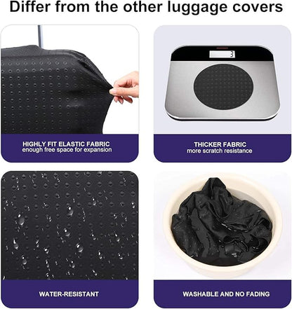 7-Mi Travel Luggage Cover Protector, Washable Suitcase Protector Anti-scratch Spandex Baggage Covers Fits 23-25 Inch Luggage