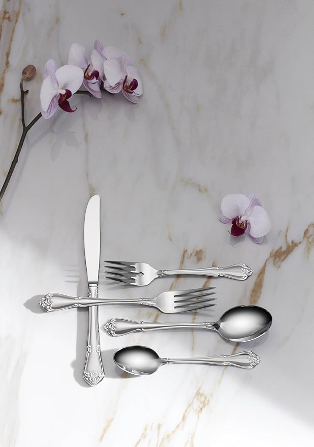 Oneida True Rose Dinner Forks, silver set of 4
