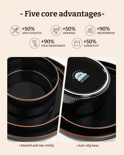 Line Porcelain Dinnerware Set, dish set
