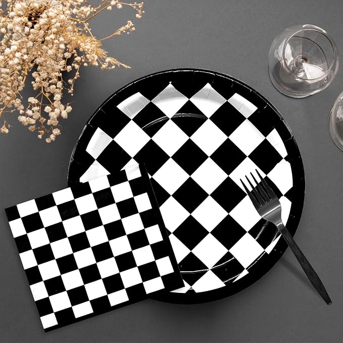 96 Pieces Racing Theme Party Supplies