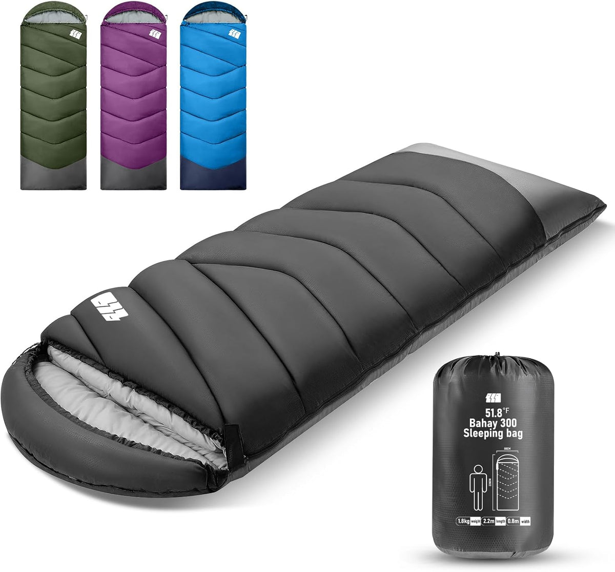 Sleeping Bags for Adults Cold Weather,Portable, Waterproof,Lightweight Sleeping Bag for Tall Girls Boys with Compression Sack for Warm Camping, Hiking, Outdoor & Indoor