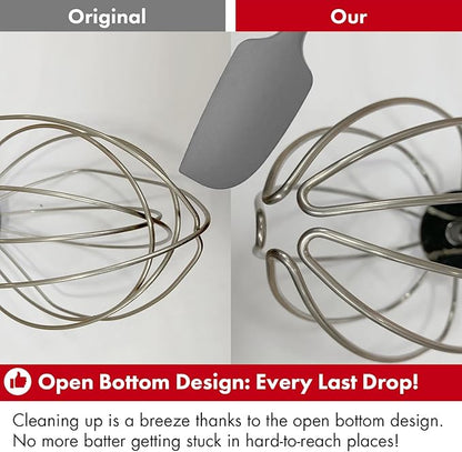 Heavy Duty Whisk Attachment for KitchenAid Bowl-Lift Stand Mixers- Extra Thick Stainless Steel Wire Whip for Fast Whipping, Perfect for Large Batches, Dishwasher Safe