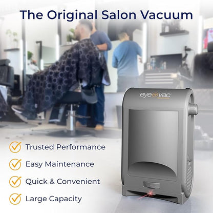 EyeVac Pro Touchless Vacuum Automatic Dustpan - Ultra Fast & Powerful - Great for Sweeping Salon Pet Hair Food Dirt Kitchen, Corded Canister Vacuum, Bagless, Automatic Sensors, 1400 Watt (Sliver)