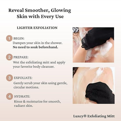Premium Korean Exfoliating Mitt & Body Scrubber Glove, Viscose Fiber Dead Skin Remover for Smooth, Radiant Skin, Shower Skincare, Keratosis Pilaris Treatment & Self-Tan Prep (1 Pack)