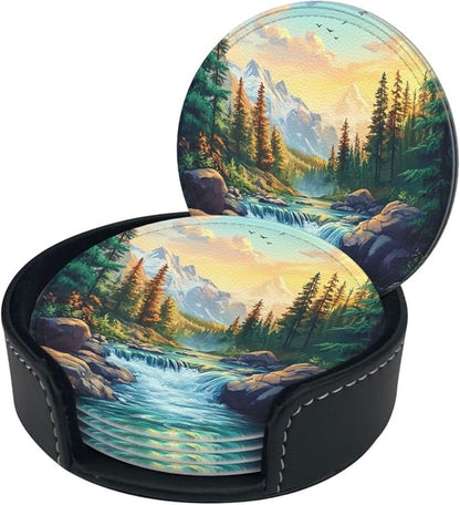 Mountains Nature Scenery Coasters