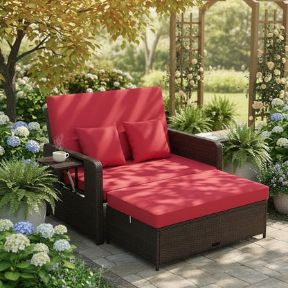 Tangkula Patio Rattan Daybed