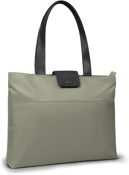 SIMTOP Tote Bag for Women with Magnetic Pocket Water Resistant Polyester 16.2" Laptop Compartment for Travel, Office, Daily
