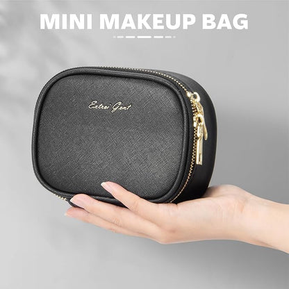 Small Makeup Bag Travel Train Case with Mirror and Light Mini Travel Make up for Women Train Case Cosmetic Organizer 3 Adjustable Brightness Toiletry Bag Portable Artist Storage