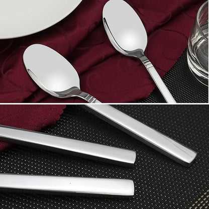 12-Piece Stainless Steel Teaspoon Dessert Spoons