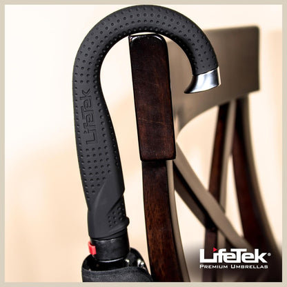 LifeTek Premium Travel Umbrella - Windproof & Compact for Men & Women, Automatic Open Close, Fits in Purse Laptop Bag or Backpack, Strong Frame for Heavy Rain & Sun UV Protection