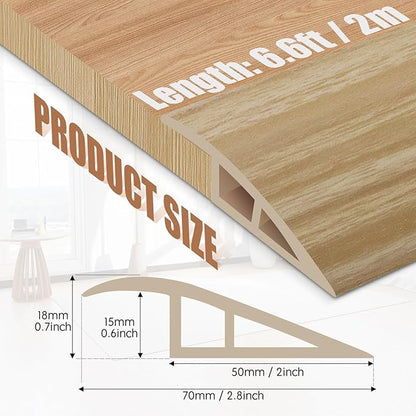 Floor Transition Strip Door Threshold 79" Floor Transition Reducer Trim on The Edges Threshold Strip Self Adhesive Suitable for Doorways, Tiles, Carpet