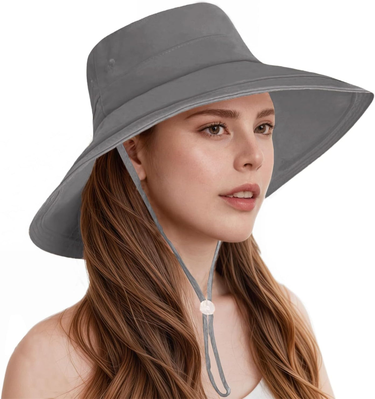 Sun Hats for Women Wide Brim Ponytail UV Protection Beach Hat Packable Waterproof Bucket Hat for Travel Hiking Gardening