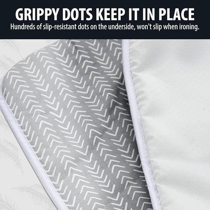 Seiritex Ironing Mat, Portable Ironing Pad 39.4 x 18.9 inch Table Top Iron Board 5 in 1 Travel Iron Blanket for Washer, Dryer, Counter top, Grey Arrow