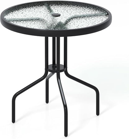 Tangkula 27.5 Inch Round Outdoor Dining Table