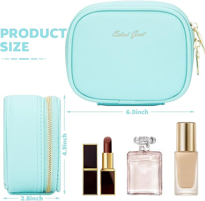 Small Makeup Bag Travel Train Case with Mirror and Light Mini Travel Make up for Women Train Case Cosmetic Organizer 3 Adjustable Brightness Toiletry Bag Portable Artist Storage