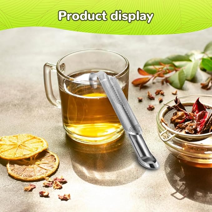 304 Stainless Steel Tea Diffuser, 2025 New Loose Leaf Tea Infuser, Portable Teas Infuser for Office and Home, Spices, Seasonings, Coffee Steeper for Coffee Lovers, Teas Holder Loose Leaf for Gift (2)