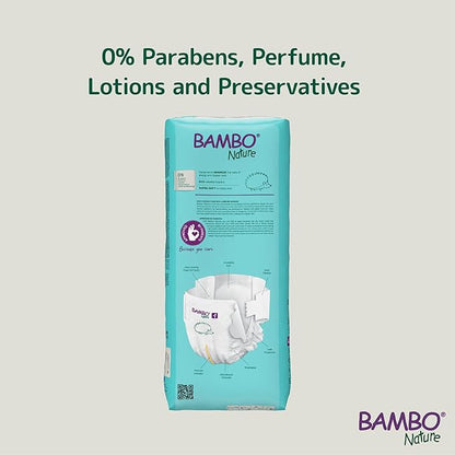 Bambo Nature Hypoallergenic Baby Diapers, Eco-Labeled Diapers, Enhanced Leakage Protection, Totally Chlorine-Free, Skin Friendly, and Super Absorbent - Size 4 (144 Count)